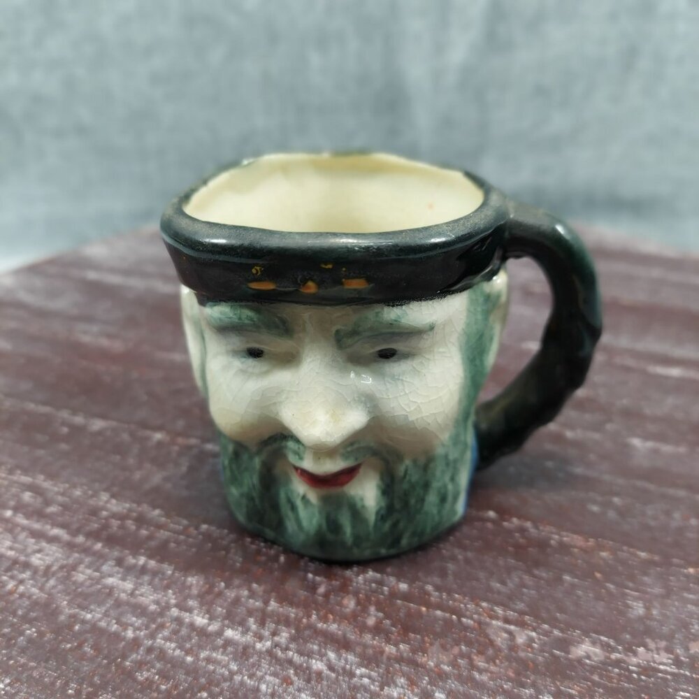Vintage Made In Occupied Japan Face Miniature Mug Cup‎ Some Crazing